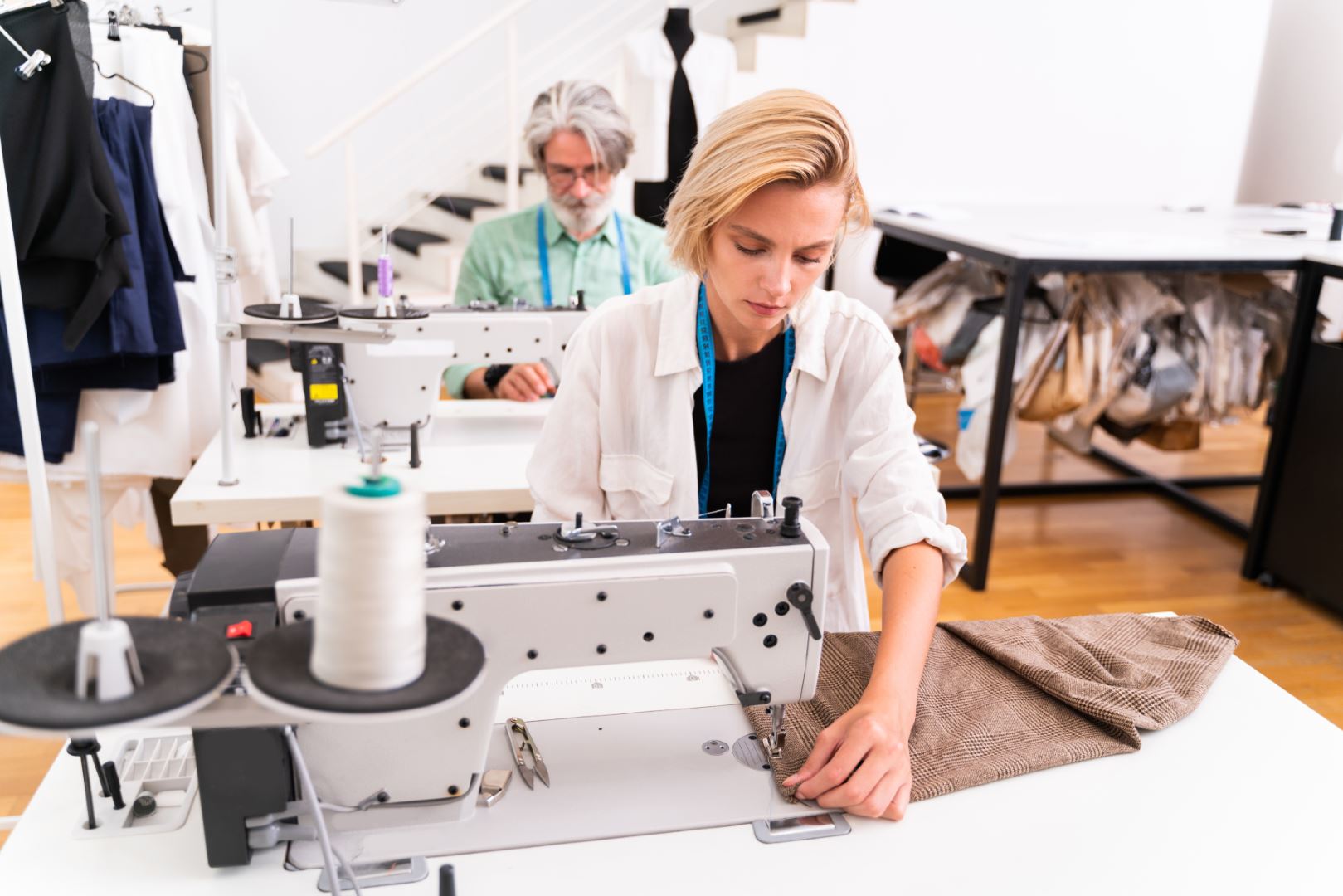 Team of fashion designers at work